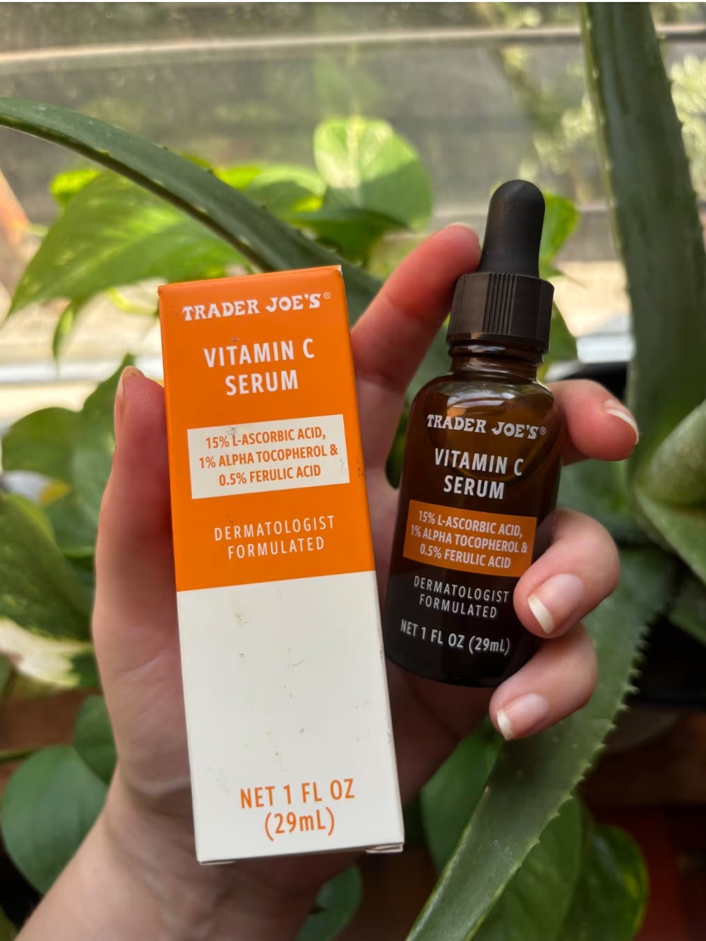 NWT Viral Trader Joe's Vitamin C Serum - Orange & Brown Packaging